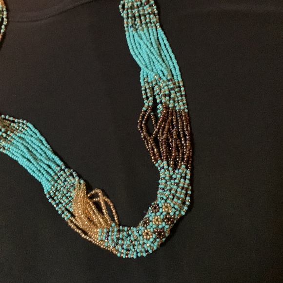 Multi-Strand Beaded Necklace - Picture 3 of 4